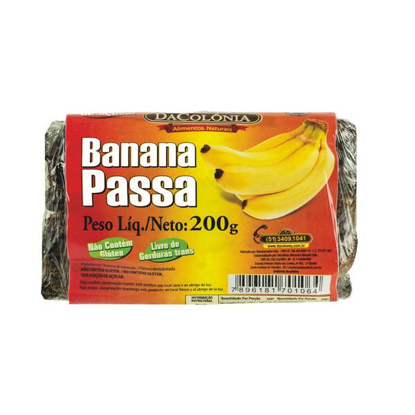 DACOLONIA Bananbar Banan Passa Zero 200g